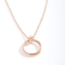 Load image into Gallery viewer, Dear Ava Great Grandmother Gift Necklace: Great Grandma to Be, Generations, Gift Idea, 2 Linked Circles (Rose-Gold-Plated-Brass, NA)