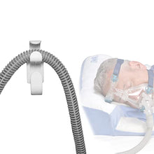 Load image into Gallery viewer, CPAP Hose Hanger with Anti-Skid Function,CPAP Hose Organizer and Headband Hook Combined into one. Provide Stable and Tangle Free CPAP Pipeline System to Make You Sleep Better