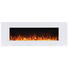 Load image into Gallery viewer, Valuxhome Electric Fireplace, 50 Inches Wall Mounted Fireplace with Overheating Protection, Thermostat, Timer & Remote, Touch Screen,1500/750W, White