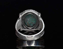 Load image into Gallery viewer, 925 Sterling Silver Mens Ring, Natural Bloodstone Gemstone, (similar to stone will be sent) Free Express Shipping