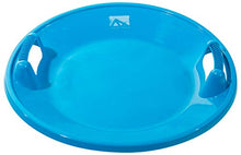 Load image into Gallery viewer, Franklin Sports Kids Saucer Sled - Arctic Trails Round Plastic Snow Sled for Children - Heavy Duty Sledding Saucer with Handles - 25"