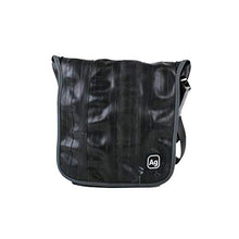 Load image into Gallery viewer, Alchemy Goods Haversack Satchel Messenger Bag, Made from Recycled Bike Tubes, Coal/One Size