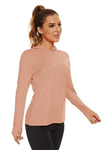 Load image into Gallery viewer, TACVASEN Womens Hoodies Sun Protection Fishing Shirts Long Sleeve Shirts Running Shirts Yoga Shirts Casual Shirts Hood Shirts Tennis Shirts Apricot