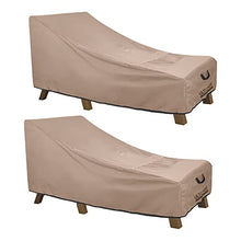 Load image into Gallery viewer, ULTCOVER Waterproof Patio Lounge Chair Cover Heavy Duty Outdoor Chaise Lounge Covers 2 Pack - 84L x 32W x 32H inch