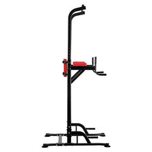 Load image into Gallery viewer, PUPZO Pull Up Bars Power Tower Workout Dip Stands Push-Up Station Strength Training Fitness Equipment for Home Gym (Red & Black)