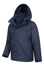 Load image into Gallery viewer, Mountain Warehouse Fell Kids 3 in 1 Jacket - Packaway Hood, Triclimate Coat Navy 2T-3T