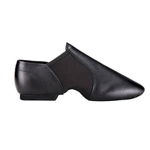 Load image into Gallery viewer, Linodes Leather Jazz Shoe Slip On for Girls and Boys (Toddler/Little Kid/Big Kid) Black 12M Little Kid