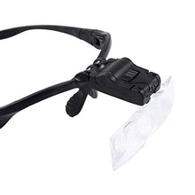 Load image into Gallery viewer, AXZHYX Hand-held Magnifier Hands-Free Head-Mounted Magnifier, 5 Sets HD Lens with LED 1X 1.5X 2X 2.5X 3.5X Reading Glasses, Newspapers Welding Thread for Repairs and Maintenance Jewelry Magnifier