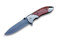 Load image into Gallery viewer, Folding Knife Camping Pocket Knife Hunting - Fast Open Folding Knife Wood Handle - Folding Pocket Knife Assisted Opening - 7CR13Mov Steel 58HRC - for Men Work Outdoor Adventure Hiking Knife Survival