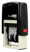 Load image into Gallery viewer, ExcelMark 7820 Self-Inking Rubber Date Stamp – Great for Shipping, Receiving, Expiration and Due Dates (Blue Ink)