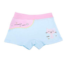 Load image into Gallery viewer, Core Pretty Little Girls Cotton Underwear Soft Boy Shorts Kids Comfortable Briefs Nice Panties Cute Cat Pattern Design Underpants(Flower Cat, 6-8 Years)