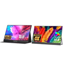 Load image into Gallery viewer, Portable Monitor Bundle - 4K 15.6 Inch Adobe 100% Touchscreen & FHD 1080P 15.8 Inch Second External Monitor for Laptop, MacBook, PS5, PS4, Xbox, Switch