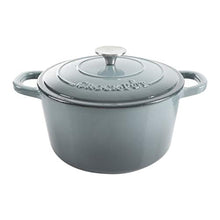 Load image into Gallery viewer, Crock Pot Artisan 5 Quart Enameled Cast Iron Round Dutch Oven, Slate Gray