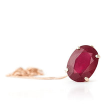 Load image into Gallery viewer, Galaxy Gold 7.7 ct 14k 18" Solid Rose Gold Necklace Oval-shaped Ruby Pendant