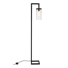 Load image into Gallery viewer, Henn&Hart FL0014 Modern farmhouse seeded floor lamp, One Size, Black