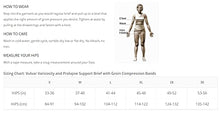 Load image into Gallery viewer, Vulvar Varicosity and Prolapse Support Brief with Groin Compression Bands - Black - Medium
