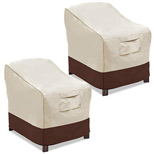 Load image into Gallery viewer, Vailge Patio Chair Covers, Lounge Deep Seat Cover, Heavy Duty and Waterproof Outdoor Lawn Patio Furniture Covers (2 Pack - Large, Beige & Brown)