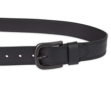 Load image into Gallery viewer, Dickies mens 100% Leather Jeans With Stitch Design and Prong Buckle Belt, Black, 42 Waist 40 US