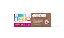Load image into Gallery viewer, hello Kids Unicorn Sparkle Fluoride Toothpaste With Natural Bubble Gum Flavor, Vegan, Sls & Gluten Free, 4.2 oz, 4 count