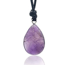 Load image into Gallery viewer, BARBARI Jewelry Amethyst Gemstone Crystal Necklace | Handmade Gift for Him and Her+ FREE Gift Wrap+ FREE Gift! High Quality Natural Rock Healing Pendant for Men and Women