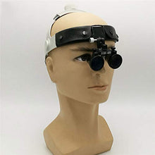Load image into Gallery viewer, WAWB 2.5X Loupes Surgical Binocular Glass Head Mount Magnifier with LED Light, Medical Magnifier Leather Headband