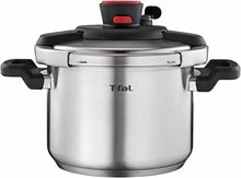 Load image into Gallery viewer, T-fal Clipso Stainless Steel Pressure Cooker 6.3 Quart Induction Cookware, Pots and Pans, Dishwasher Safe Silver