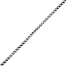 Load image into Gallery viewer, LoveBling 10K White Gold 3mm 24" Palm Open Hollow Wheat Chain Necklace, with Lobster Lock