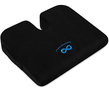 Load image into Gallery viewer, Everlasting Comfort Car and Truck Seat Cushion - Memory Foam Wedge Chair Driving Pillow (Black)