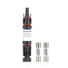 Load image into Gallery viewer, PowMr 30A IP67 Waterproof in-Line Solar Fuse Holder w/Fuse, Black (2 fuses + 1 Fuse Connector)