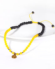 Load image into Gallery viewer, Lightock Anklets for Women Lava Rock Bracelet Essential Oil Diffuser Healing Crystal Energy Ankle Bracelets (Lava Stone/Yellow Agate)