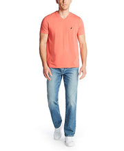 Load image into Gallery viewer, Nautica Men's Short Sleeve Solid Slim Fit V-Neck T-Shirt, Dreamy Coral, X-Large