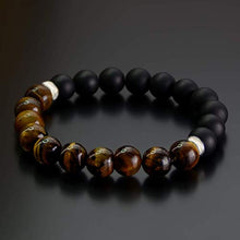Load image into Gallery viewer, Tiger Eye - Black Obsidian - Onyx Protection Bead Bracelet Chakra Energy Gift for Men and Women 10mm 8mm