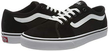 Load image into Gallery viewer, Vans Men's Filmore Decon Sneaker, Suede Canvas Blk White, 11