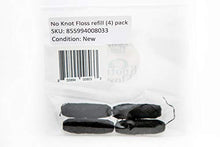Load image into Gallery viewer, Knotty Floss Refills of Bamboo Activated Charcoal No Knot Floss with Grapefruit Seed Extract - Eco-friendly Vegan - 4 Refill Packs