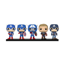 Load image into Gallery viewer, POP Funko Marvel: Year of The Shield - Captain America Through The Ages 5 Pack, Amazon Exclusive, Multicolor, (55482)