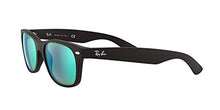 Load image into Gallery viewer, Ray-Ban unisex adult Rb2132 New Wayfarer Mirrored Sunglasses, Black Rubber/Green Flash, 55 mm US