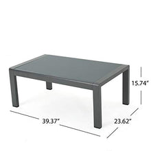 Load image into Gallery viewer, Christopher Knight Home Cape Coral Outdoor Aluminum V-Shaped Sectional Sofa with Water Resistant Cushions, 4-Pcs Set, Grey / Dark Grey