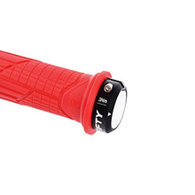 Load image into Gallery viewer, FIFTY-FIFTY Single Lock-on Mountain Bike Grips, Bicycle Handlebar Locking Grips, Non-Slip MTB Handle Grips (Red)