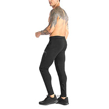 Load image into Gallery viewer, ZENWILL Mens Zip Workout Pants with Front Pocket Gym Joggers Men Casual Athletic Sweatpants(Small,Black)