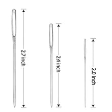 Load image into Gallery viewer, Large Eye Sewing Needles for Handsewing(9 Pcs), Sewing Sharp Needles, Stainless Steel Embroidery Thread Needle, Handmade Yarn Knitting Needles,Perfect for Finishing Off Crochet Projects