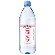 Load image into Gallery viewer, evian Natural Spring Water, Naturally Filtered Spring Water in Large Bottles, 33.81 Fl Oz (Pack of 12)