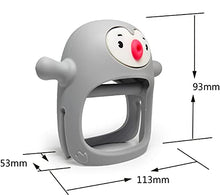 Load image into Gallery viewer, Smily Mia Penguin Buddy Never Drop Silicone Baby Teething Toy for 0-6month Infants, Baby Chew Toys for Sucking Needs, Hand Pacifier for Breast Feeding Babies, Car Seat Toy for New Born, Grey