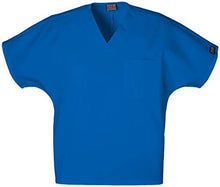 Load image into Gallery viewer, Cherokee Workwear Men's Dental/Medical Uniform Scrub Set - 4777 V-Neck Scrub Top & 4000 Drawstring Cargo Pants (Royal - Medium/Medium)