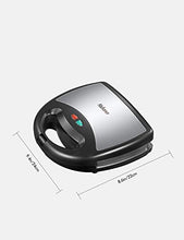 Load image into Gallery viewer, Yabano Sandwich Maker, Waffle Maker, Sandwich Grill, 3-in-1 Detachable Non-stick Coating, LED Indicator Lights, Cool Touch Handle, Anti-Skid Feet, Black