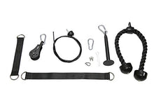 Load image into Gallery viewer, HulkFit Cable Pulley System with Tricep Rope, Loading Pin, 3 Carabiners and Two Hanging Straps