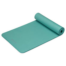 Load image into Gallery viewer, Gaiam Essentials Thick Yoga Mat Fitness & Exercise Mat With Easy-Cinch Yoga Mat Carrier Strap, Teal, 72"L X 24"W X 2/5 Inch Thick