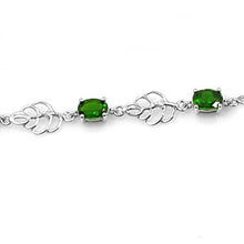 Load image into Gallery viewer, De Buman Sterling Silver Chrome Diopside & White Topaz Bracelet, 8.3''