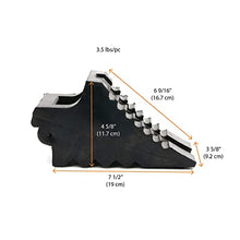 Load image into Gallery viewer, AFA Tooling - Set of 4 Wheel Chocks | Heavy Duty Rubber Wedge for Front and Back Tires | Quick Grip Ribbed Design, Ergonomic Carry Handles | Chock Block for Your Camper, Trailer, RV, Truck, Car or ATV
