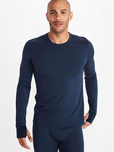 Load image into Gallery viewer, MARMOT Mens Polartec Baselayer Long-Sleeve Crew Neck, Dark Indigo, X-Large