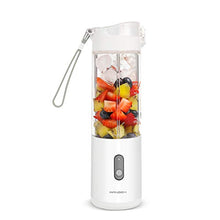Load image into Gallery viewer, Personal Portable Blender Smoothies Blender on the go Single Serve for Travel - for Mixing Fruit Juice, Milk-Shake, Small Ice with 13 oz Travel Blender Cup, White/Pink (White Color Personal Blender)